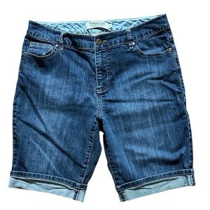 Tribal Cuffed Bermuda Jean Shorts